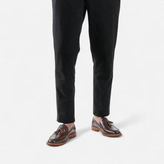 Maison Marlowe | Men’s Leather Tassel Loafers – Classic Slip-On Design