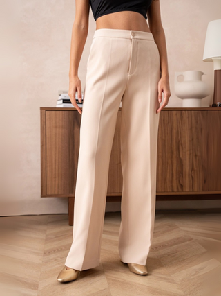 Maison Marlowe | Tailored Wide-Leg Trousers – High-Waisted Classic Fit