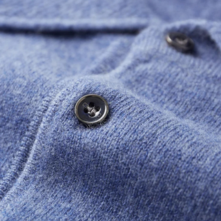 Maison Marlowe | Men’s Merino Wool Polo Sweater – Lightweight Long Sleeve Knit