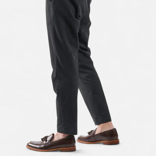 Maison Marlowe | Men’s Leather Tassel Loafers – Classic Slip-On Design