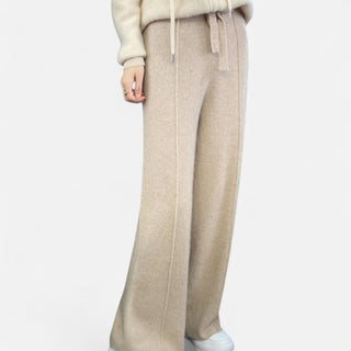 Maison Marlowe | Women's Wool Knit Wide-Leg Lounge Trousers