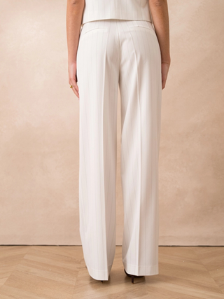 Maison Marlowe | High-Waisted Pinstripe Trousers – Wide-Leg Tailored Fit