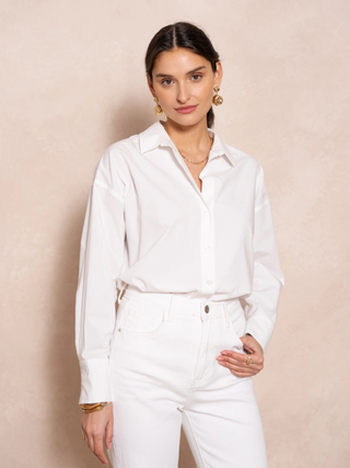 Maison Marlowe | Notched Collar Shirt – Relaxed Oversized Fit