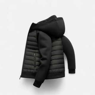 Maison Marlowe | Men’s Hybrid Hooded Jacket – Lightweight Quilted Zip-Up