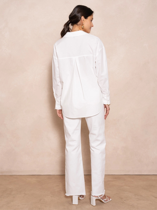 Maison Marlowe | Notched Collar Shirt – Relaxed Oversized Fit
