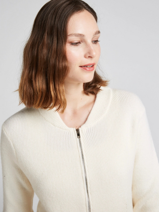 Maison Marlowe | Zip-Up Knit Cardigan – Slim Fit