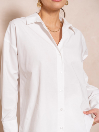 Maison Marlowe | Notched Collar Shirt – Relaxed Oversized Fit