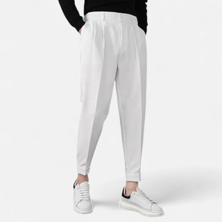 Maison Marlowe | Men’s Tailored Pleated Trousers – Modern Tapered Fit