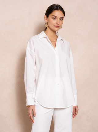 Maison Marlowe | Notched Collar Shirt – Relaxed Oversized Fit