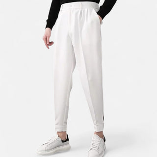 Maison Marlowe | Men’s Tailored Pleated Trousers – Modern Tapered Fit
