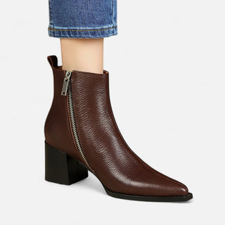 Maison Marlowe | Chelsea Boots with Pointed Toe and Square Block Heel