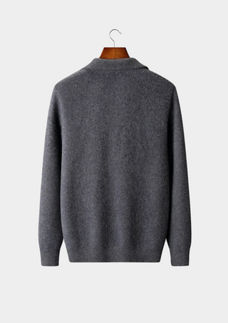 Maison Marlowe | Men’s Wool Zip Jacket – Minimalist Stand Collar