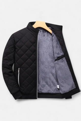 Maison Marlowe | Men’s Quilted Winter Jacket – Fleece-Lined Zip-Up