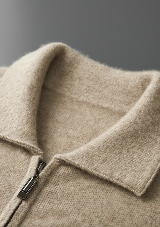 Maison Marlowe | Men’s Wool Zip Jacket – Minimalist Stand Collar