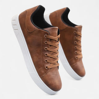 Maison Marlowe | Men’s Leather Low-Top Sneakers – Minimalist Everyday Design