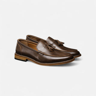 Maison Marlowe | Men’s Leather Tassel Loafers – Classic Slip-On Design