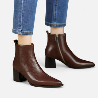 Maison Marlowe | Chelsea Boots with Pointed Toe and Square Block Heel