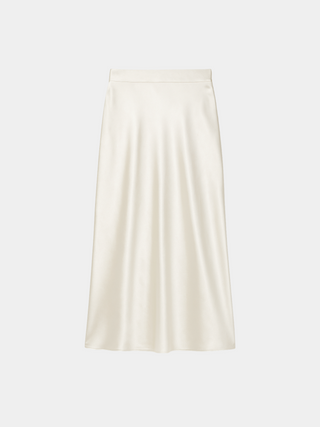 Maison Marlowe | Satin Midi Skirt – High-Waisted