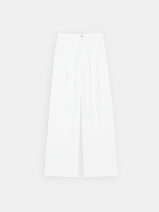 Maison Marlowe | High-Waisted Wide-Leg Cotton Trousers – Tailored Classic Fit