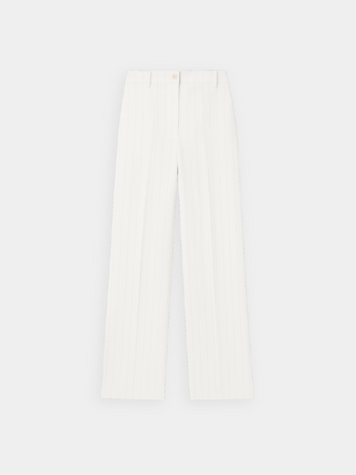 Maison Marlowe | High-Waisted Pinstripe Trousers – Wide-Leg Tailored Fit