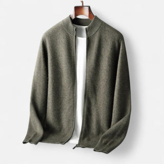 Maison Marlowe | Men’s Wool Blend Cardigan – Minimalist Open-Front Knit