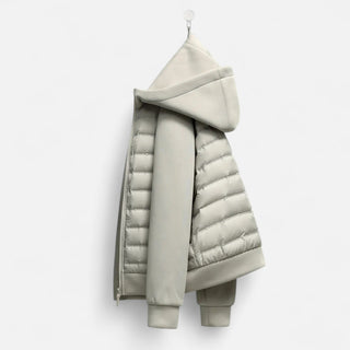 Maison Marlowe | Men’s Hybrid Hooded Jacket – Lightweight Quilted Zip-Up