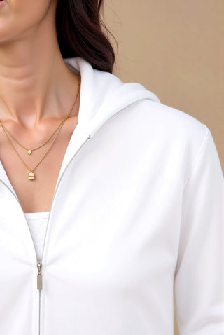 Maison Marlowe | Lightweight Zip-Up Hooded Cardigan – Smart Luxury Knitwear