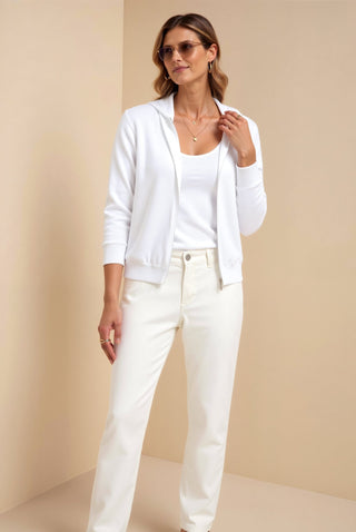 Maison Marlowe | Lightweight Zip-Up Hooded Cardigan – Smart Luxury Knitwear