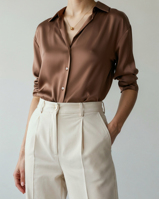 Maison Marlowe | Women's Button-Up Shirt - Long Sleeve