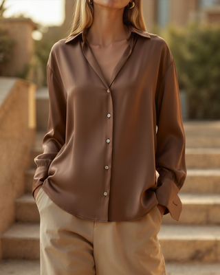 Maison Marlowe | Women's Button-Up Shirt - Long Sleeve