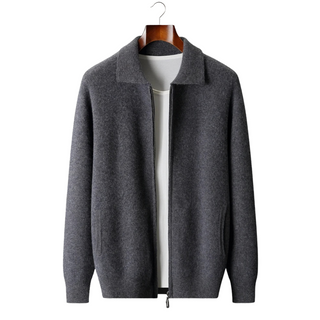 Maison Marlowe | Men’s Wool Zip Jacket – Minimalist Stand Collar