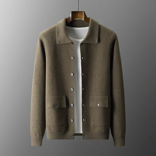 Maison Marlowe | Men’s Cashmere Wool Jacket – Button-Up with Classic Collar