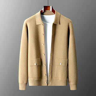 Maison Marlowe | Men’s Cashmere Wool Jacket – Button-Up with Classic Collar