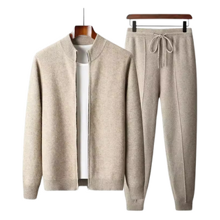 Maison Marlowe | Merino Wool Lounge Set – Cardigan & Drawstring Pants
