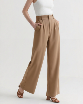 Maison Marlowe | Women's Wide-Leg Trousers - High-Waisted
