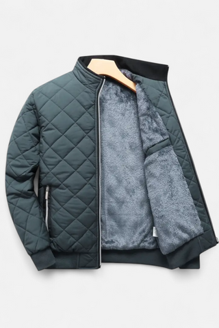 Maison Marlowe | Men’s Quilted Winter Jacket – Fleece-Lined Zip-Up