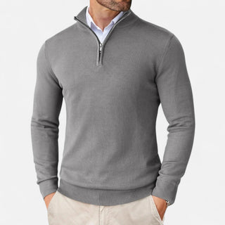 Maison Marlowe | Men’s Merino Wool Half-Zip Sweater – Lightweight Knit Pullover