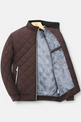 Maison Marlowe | Men’s Quilted Winter Jacket – Fleece-Lined Zip-Up