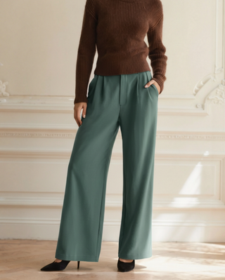Maison Marlowe | Women's Wide-Leg Trousers - High-Waisted
