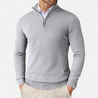 Maison Marlowe | Men’s Merino Wool Half-Zip Sweater – Lightweight Knit Pullover