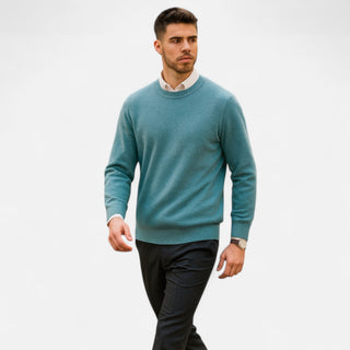 Maison Marlowe | Men’s Wool Blend Crewneck Sweater – Classic Lightweight Knit