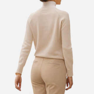 Maison Marlowe | Merino Wool Cashmere Mock-Neck Sweater