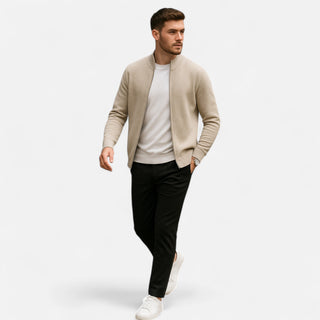 Maison Marlowe | Men’s Wool Blend Cardigan – Minimalist Open-Front Knit