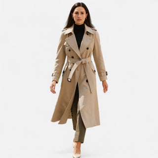 Maison Marlowe | Classic Double-Breasted Belted Trench Coat