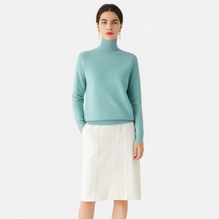 Maison Marlowe | Merino Wool Cashmere Mock-Neck Sweater