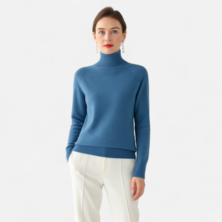 Maison Marlowe | Merino Wool Cashmere Mock-Neck Sweater