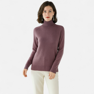 Maison Marlowe | Merino Wool Cashmere Mock-Neck Sweater