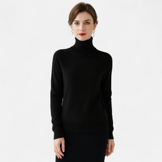Maison Marlowe | Merino Wool Cashmere Mock-Neck Sweater