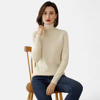 Maison Marlowe | Merino Wool Cashmere Mock-Neck Sweater