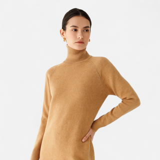 Maison Marlowe | Merino Wool Cashmere Mock-Neck Sweater